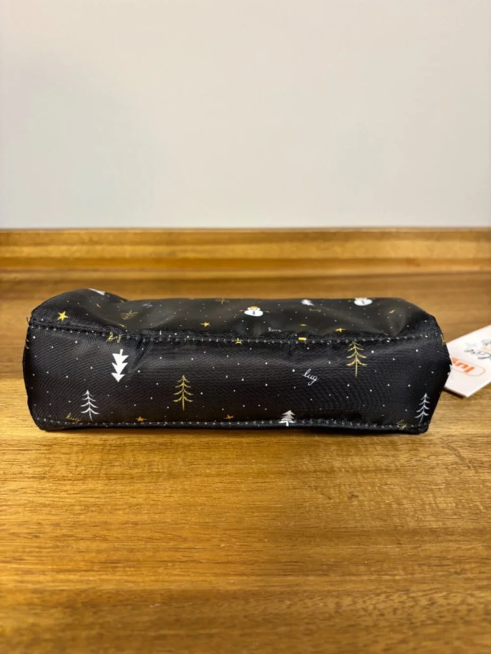 Lug Snowman Trees Black Nylon Jib Zip Pouch New